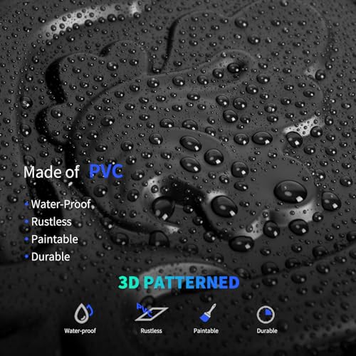 Art3dwallpanels 12 Pack Drop Ceiling Tiles, 24 x 24 Inch High Grade PVC 3D Wall Panels Vintage Flower Pattern for Interior Wall Decor, Fire Rated, Waterproof, Black - color: Black