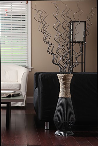 Hosley Tall Bamboo Wood Floor Vase 26" High. Ideal Gift for Wedding, Special Occasions, Home Office, Spa, Reiki, Organic/Natural Settings, Dried Floral Arrangements P1 - color: Multicolor