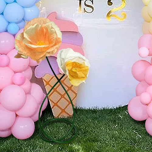 Champagne Gold White Orange Flowers Decoration for Party - color: S-mixed Color-a