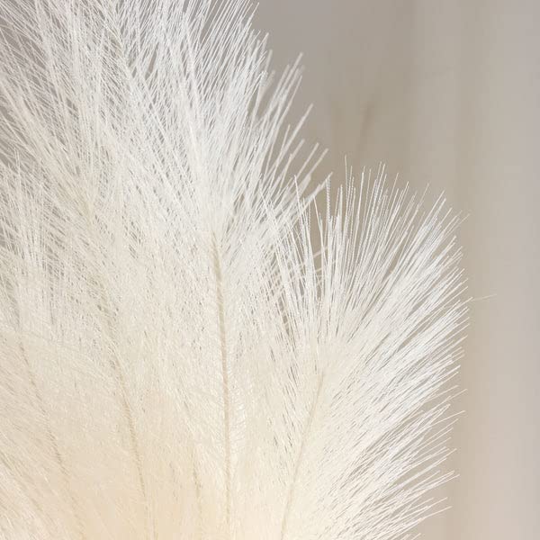 Tableclothsfactory 3 Stems | 44" Cream Artificial Pampas Grass Plant Sprays, Faux Branches Vase Flower Arrangement - color: Cream