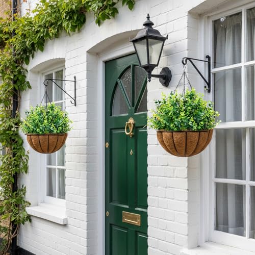 CEWOR Artificial Boxwood Stems 24 Pack Artificial Plants for Outdoor UV Resistant Faux Plants Fake Eucalyptus Shrubs for Room Decor Indoor Outdoor - color: Green Boxwood