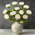 3Pcs Faux Peonies Artificial Flowers 27" White Peonies Faux Flowers for Vase Artificial Peony Flower Arrangement for Vase Filler DIY Bouquets Centerpieces Wedding Party Bridal Shower Decor - size: 3PCS