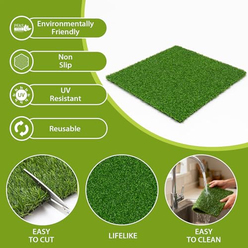 Artificial Grass Turf Lawn,5X6ft Artificial Synthetic Fake Grass,0.6" Pile Height,Indoor Outdoor Garden Grass Carpet,Patio Balcony Lawn, Astro Turf Rug Dogs Pet,Golf Training Mat,Dark Green - size: 5FTX6FT
