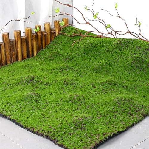 65.8 sq ft Artificial Moss Mat - Realistic Faux Green Moss Grass for Indoor & Outdoor Decor - Soft, Lush & Natural Looking Turf for Fairy Gardens, Home, Office, Patio, Wedding & DIY Crafts - color: A, size: 236" x 40"