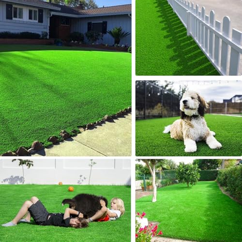 LVBAO Synthetic Artificial Grass Turf Rug Mat 3 Feet x 5 Feet (15 Square FT) Lawn Dog Grass Mat for Patio Balcony Garden Lawn Landscape Decorations with Drain Holes - size: 3FTX5FT