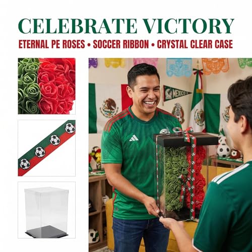 Portugal Artificial Rose Flower Bear,Perfect Romantic Gift for Her, Valentine's Mother's Day, Christmas, Birthday,Thanksgiving Party Anniversary Girl Friend Wife Light Strips and Greeting Cards (PT) - color: Pt