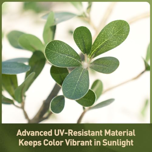 Verinatural Artificial Black Olive Tree 6ft - Shady Lady UV Resistant Faux Olive Trees Indoor Outdoor Decor - Modern Aesthetic Tall Fake Plants with Pot for Home Office Living Room Patio Floor, VN140 - size: 6ft