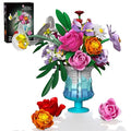Mavo brix Flower Building Set with Vase, Artificial Botanical Flower Set for Adults Women, Home Décor Display, Romantic Gift for Christmas, Valentine’s Day, Compatible with Lego Flower, 956 PCS