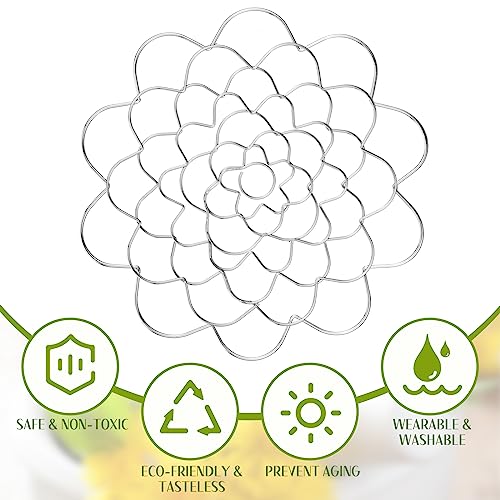 Hotop 3 Pcs Flower Arrangement Holder Floral Grid Flower Frog Tool Wire Stainless Steel Easy Arranger Floral Organizer for Vase Stems Bouquets(5'', 6'', 7'' Dia,Cute Style) - color: Cute Style, size: 5'', 6'', 7'' Dia