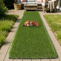 HEBE Artificial Grass Turf Rug 2'x8', Fake Grass Mat with Drainage Holes | Washable Reusable Turf Carpet Runner Dog Pee Grass Pads for Dogs Potty, Lawn, Balcony, Indoor Outdoor - size: 2' x 8'