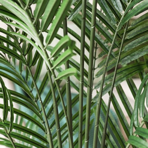 Artificial Palm Tree 5.5Ft Faux Dypsis Lutescens - Tall Fake Plant with Adjustable Branches, No Maintenance, Tropical Tree for Indoor Decor - Ideal for Living Room, Office, Bedroom, Commercial Spaces - size: 5ft 6in