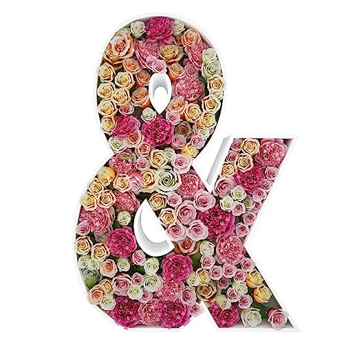 2FT Sign & Mosaic Balloon Frame Letter DIY Fillable Letters Kit for Birthday Party Wedding Backdrop Decor - color: Sign &, size: 2FT