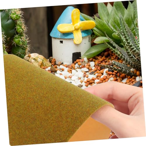 Cabilock 5Pcs Simulation Doll House Grass Mats 11.81X7.87 Inch Artificial Lawn for Miniature Model Landscape Sand Table Decoration