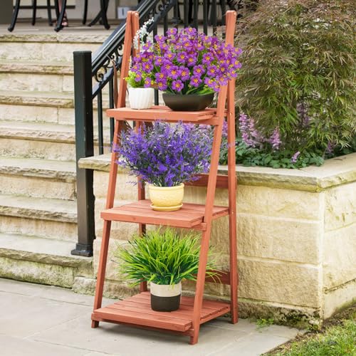 36 Pcs Artificial Flowers for Outdoors, Faux Artificial Plants UV Resistant Fake Plants Outside for Planter Porch Window Home Patio Yard Garden Decor (Mixed Purple) - color: Purple, size: 36 Pcs