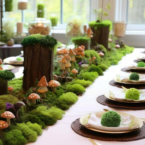 Suncalla 6 Colors Artificial Moss for Crafts 43.32oz/2.7lb Fake Green Moss Faux Grass for Potted Plants Indoor Bulk Large Capacity Fairy Garden DIY Decoration Model Making Walls Table Decors Home - color: 6 Colors