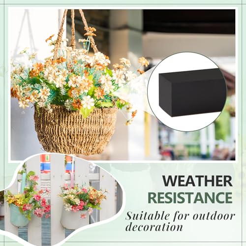 Lallisa 4 Pcs Reusable Floral Foam Blocks Water Weather Resistant Dry Floral Foam for Artificial Flower Arrangements Outdoor Flower Boxes Outside Hanging Planters Wedding Home Decor (9 x 3 x 3") - color: Black, size: 9 x 3 x 3"