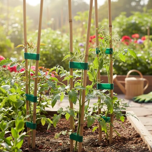 Plant Tape for Climbing Plants - Reusable Green Plant Tape & Adjustable Garden Ties for Greenhouse, Tree, and Floral Support (197 ft x 0.59 in)