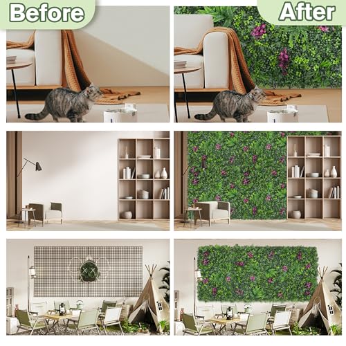 Greenery Grass Wall Boxwood Plant Roll: 40"x120"(33.5 SQFT) with UV Resistant Green Leaves Faux for Interior Wall, Greenery Backdrop,Garden and Indoor Outdoor Plant Panel Covering Privacy - color: 3d Style 2, size: 40"x120"