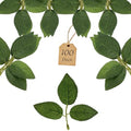 100 Pcs Artificial Flowers Green Leaf Bulk Faux Greenery Silk Fake Rose Leaves Bouquet Garland Wreath Floral Arrangement Supplie DIY Craft (1 Stem with 3 Medium-Leaf Green) - color: 09. 1 Stem With 3 Medium-leaf Green