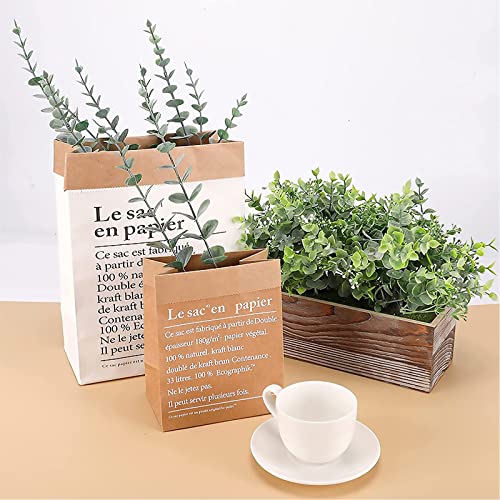Eucalyptus Stems 12 PCS Artificial Leaves Home Office House Table Decor Wedding Bouquet Ceremony Party Flower Decoration Vase Forever Live Never Fade - color: Frost Green