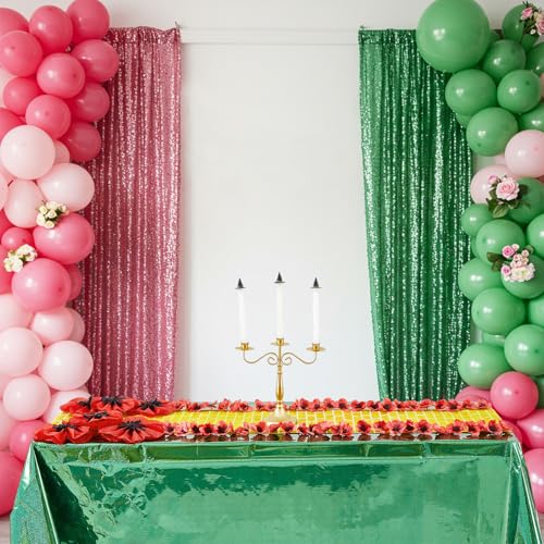 48 Pcs Witch Party Decoration Green Include Holographic Tablecloth and Gold Yellow Brick Table Runner with Artificial Red Poppy Flowers for Witch and Princess Party Supply (Brick) - color: Brick
