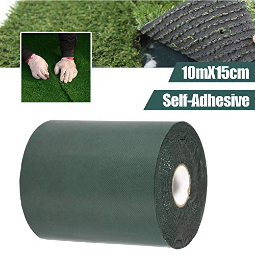 TYLife Double-Sided Artificial Grass Tape,6" x33' Self-Adhesive Synthetic Turf Seam Carpet Tape for Jointing Fake Green Lawn,Mat Rug,Connecting Garden Pet Rug - size: Double-sided(6" x 33')