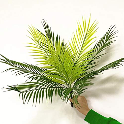 PASYOU Artificial Palm Tree 1Pack, Fake Plants Plastic Greenery Tropical Shrubs Faux Leaves for Home Indoor Outdoor Decor Garden DIY Basket Planter Filler Wedding Party Decoration Ornaments - color: Palm Tree- 1 Pcs