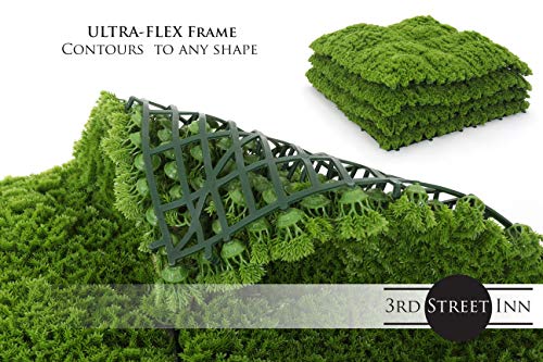 3rd Street Inn Artificial Greenery Wall Panels for Privacy - 12-Pack - color: Moss