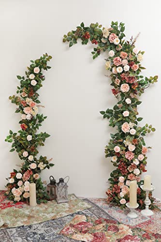 YYHUAWU Artificial Flowers Combo Set Fake Flower Leaf Box with Stems for DIY Wedding Bouquets Centerpieces Flower Arrangements Decorations Baby Shower Party Home Decorations (Blush) - color: Blush