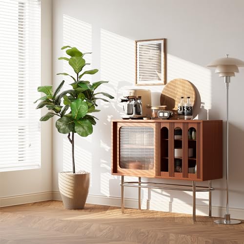 Artificial Fiddle Leaf Fig Tree: 5FT Faux Ficus Lyrata Tree Artificial Plant Indoor Outdoor Tall with Realistic Long Lasting Color Leaves in Pot - Low Maintenance Fake Fig Tree for Home Office Decor - color: Ficus Tree, size: 5ft