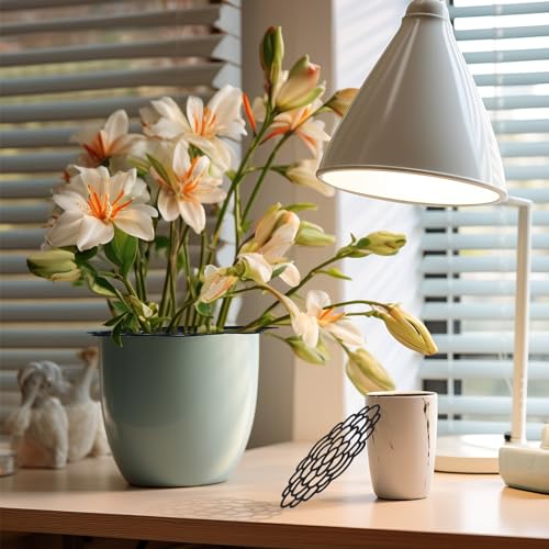 3 Pcs Metal Flower Frog for Vase, Blossom Grid Reusable Stainless Steel Floral Grid Flower Arrangement Holder, Fresh Flower Stems Bouquets Plant Fixation (Black) - color: Black