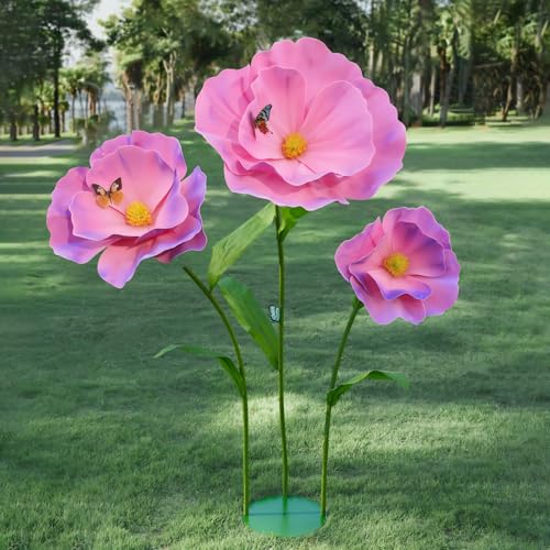 5.8 Ft Giant Artificial Flowers for Decoration,Large EVA Flower Decor,Wedding Arrangements, Birthday Party Banquet Background,Hotel,Office,Window Display(Purple) - color: Purple