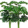 DVGUN 2Pack Artificial Palm Plants Leaves Faux Turtle Leaf Fake Monstera Tropical Large Palm Tree Leaves Outdoor UV Imitation Leaf Artificial Plants (2)
