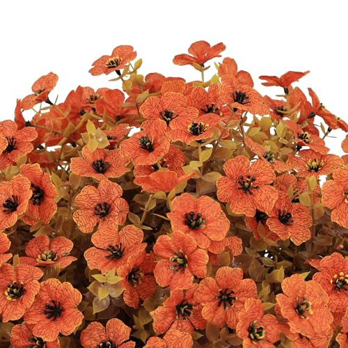 24" Artificial Fall Potted Plants Outdoor Set of 2, UV Resistant Faux Daisy Mums Flowers with Eucalyptus, Decorative Plants in Pots for Front Porch, Patio & Entryway - color: Fall Red, size: 24in Daisy Eucalyptus