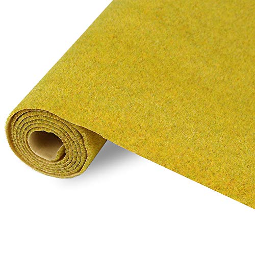 CP134 Artificial Model Grass Mat Trains Golden Yellow Golden Autumn Landscape 40 x100cm or 15.7'' x 39'' for Decoration Craft Scenery Model DIY - color: Golden Yellow