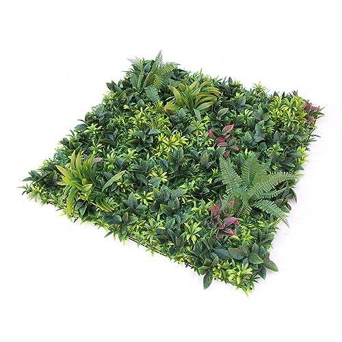 ULAND Artificial Plant Wall Panels, 1pc 40"x40" Greenery Grass Wall Backdrop Decoration, Faux Ivy Leaves Outdoor Privacy Fence Covering - color: B051JM