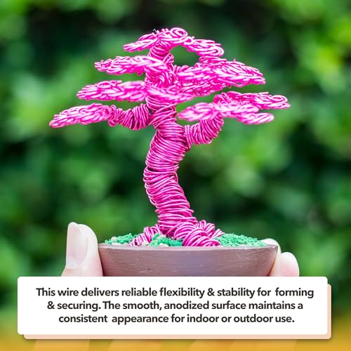 Mandala Crafts 20 Gauge Anodized Aluminum Craft Wire for Jewelry Making - 100 FT Colored Flexible Silver Tone Wire - Bendable for Bonsai Armature Crafting Sculpting - color: Silver, size: 20 Gauge
