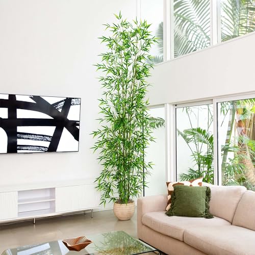 Nearly Natural 11ft. Artificial Green Bamboo Tree - size: 11ft