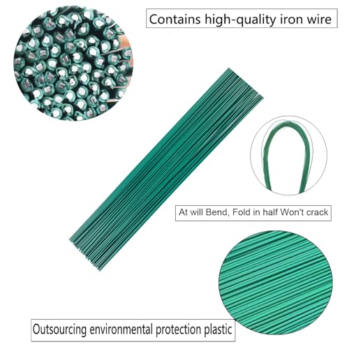 2 Gauge Dark Green 50 PCS Floral Stem Wire Flower Arrangements and DIY Crafts Diameter 2mm Floral Wire for Florist Flower Arrangement Bouquet Stem Wreath Making 12 Inch/30cm - color: 50 pcs 2Gauge Dark green flower wire 30cm