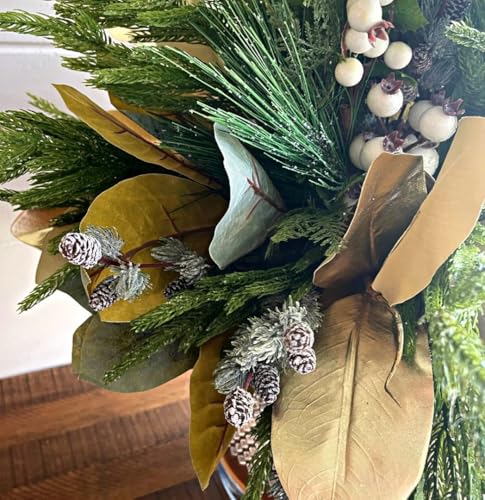 Good Tidings - Holiday Florals, Large-Size Faux Floral Arrangement, Premium Artificial Indoor Flower Display with Beautiful Blooms and Foliage - Artificial Plants & Flowers - color: Good Tidings -Large