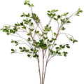 BohoSM 3 Pack Artificial Greenery Stems Branches for Vase Fake Ficus Stems Faux Stems(45"/Branches) (Green)