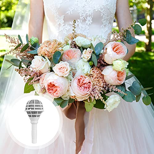 DOITOOL 6PCS Bouquet Holders Bride Bouquet Foam Handle Wedding Bridal Dry Flower Holder DIY Bouquet Making Supplies Adjustable Hand Tied Bouquet Holders for Wedding