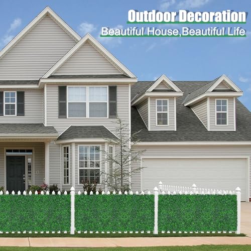 Yangrass Artificial Greenery Wall Rolls,48"x 120"(40 sq.ft) UV-Anti Faux Ivy Leaves Privacy Fence Screen Grass Wall Roll Panels for Indoor Home Decor and Outdoor Garden Backyard - size: 48x120 IN