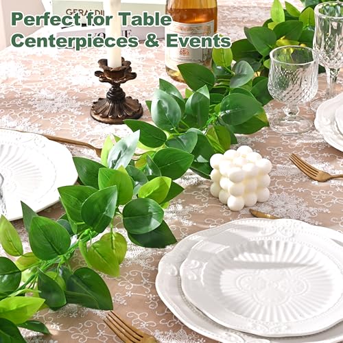BLEUM CADE 8Pcs Fake Vines with Faux Pothos Leaves, Artificial Ivy Garland Fake Plants Greenery for Bedroom Living Room Office Wall Garden Wedding Party Indoor Outdoor Decor Aesthetic - color: Pothos Vines - 8pcs