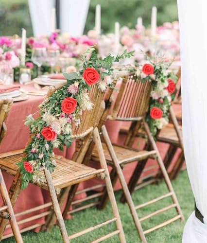 Stemless Rose Artificial Flower Heads, 200Pcs Red Roses 1.97in Foam Roses Artificial Rose Flower Heads Fake Roses Heads Artificial Roses for DIY Craft Wedding Baby Shower Decoration(Red) - color: Red