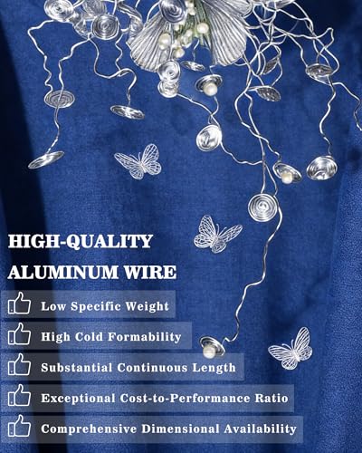 FIVEIZERO 18 Gauge&9 Gauge Aluminum Craft Wire,1mm/3mmArmature Wire for Sculpting, Bendable Metal Wire for Jewelry Making, Wire Wrapping, Floral Sculptures,Clay & Christmas Ornaments Crafting(Sliver) - size: 18+9 Gauge