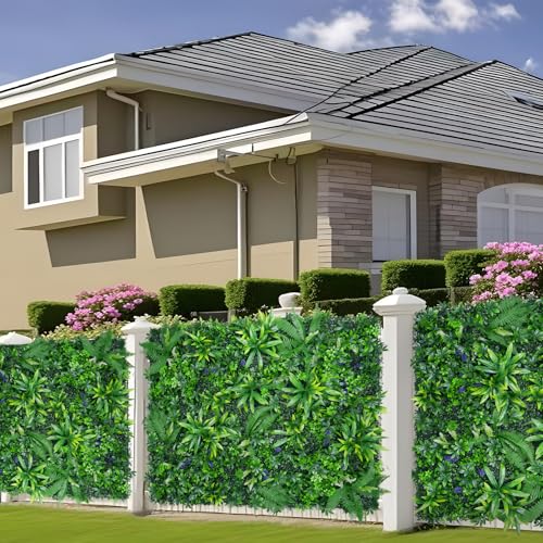 Grooy Artificial Boxwood Roll Panels, Grass Wall Panels 60"x120"(50 SQFT), Privacy Hedge Fence Screen with UV Protection, Fake Greenery Backdrop for Indoor Wedding and Outdoor Garden Backyard - color: Dracaena, size: 60''x120''