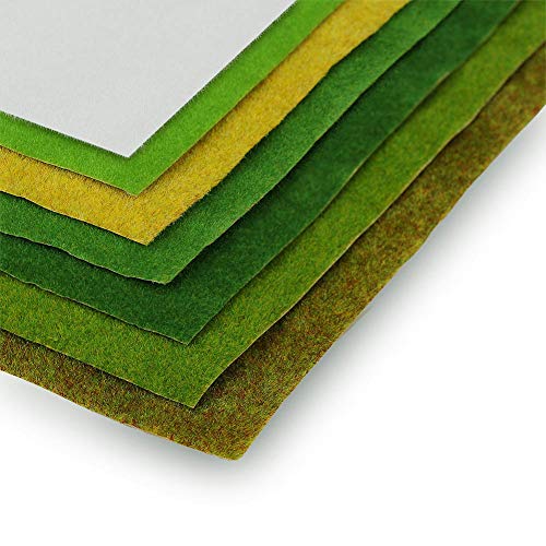 CP122 Artificial Model Grass Mat Trains Dark Green 40x100cm or 15.7‘’ x 39'' for Decoration Craft Scenery Model DIY - color: Dark Green
