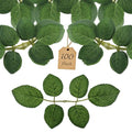 100 Pcs Artificial Flowers Green Leaf Bulk Faux Greenery Silk Fake Rose Leaves Bouquet Garland Wreath Floral Arrangement Supplie DIY Craft (6 Large-Leaf Green) - color: 01. 6 Large-leaf Green
