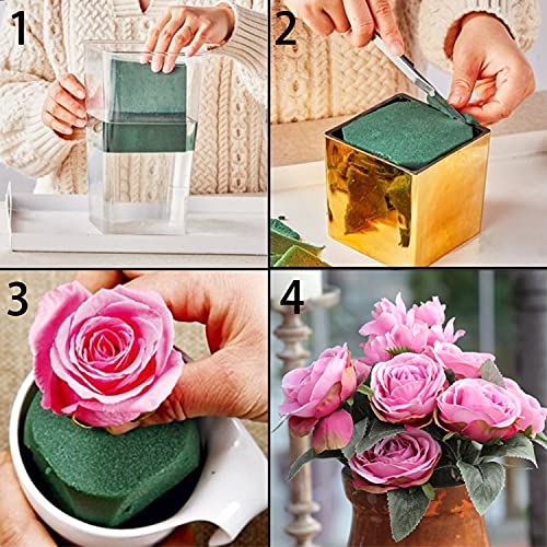 KIMOBER Floral Foam Bricks,Florist Foam Blocks for Flower Arrangement, Wedding,Party Decoration, Pack of 5 - color: 10pcs Wet